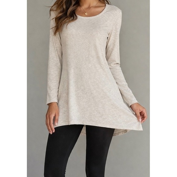 Jones New York Sport Tops - Cozy Chic 3/4 Sleeve Tunic Top Womens Small Scoop Neck